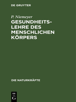 cover image of Gesundheitslehre des menschlichen Körpers